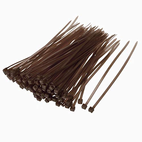sourcing map Nylon Cable Bridas 4 Pulgadas Autoblocantes Sujetadores Bridas 0.09 Pulgadas Ancho Marrón 500uds