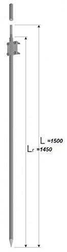 Tiefenerder Erder Erdung Staberder Ø16 Zusammensetzung 1,5m feuerverzink nach DIN EN 62561