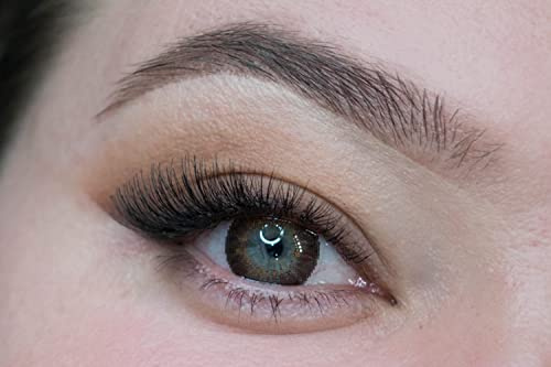 MYSALENS® Lentilles De Contact De Couleur Brown Marron Kit De Rangement Boitier Pince applicateur Offert 12 Mois sans correction
