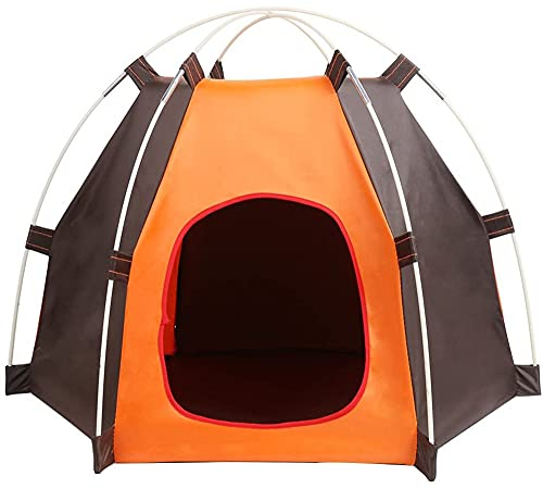 Wasserdichtes Katzen-/Hunde-Zelt, Höhle für den Außenbereich, 65 x 53 x 53 cm, tragbar, faltbar, Wigwam, waschbar, Haustier-Zelt für Sommer, Strand, Reisen, Camping, Sonnenschutz, 1 Stück
