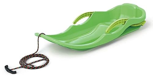 molti Luge pour enfants avec corde de traction et freins Bob Tobob Patins à neige Glissière Direction Race (87 x 40 x 18 cm) Race S (79 x 39 x 15,5 cm) (Vert, Race S (79 x 39 x 15,5 cm)