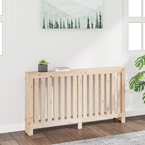 SECOLI Heizkörperverkleidung Holz Heizungsverkleidung Heizungsabdeckung Heizung Heizkörper Abdeckung-Natur-153 x 19 x 84 cm