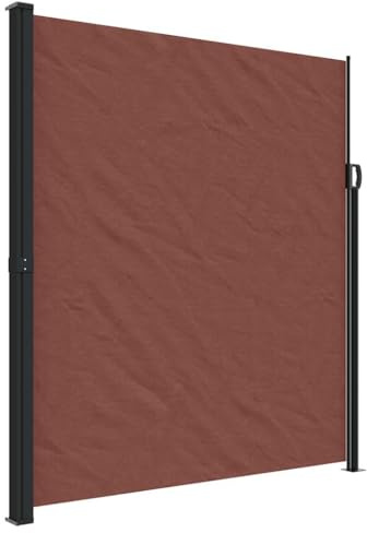vidaXL Toldo Lateral Retráctil, Pantalla de Privacidad, Toldo Resistente al Agua Rayos UV, Toldo Lateral para Jardín Patio Balcón, Marrón