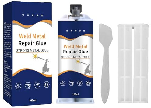 Metal Repair Paste, AB Glue Magic Repair Glue, 100ml Liquid Metal,Metal Glue Weld, Metal Repair Glue, Magic Metal Mending Agent, Industrial Super Glue for Metal, Heat Resistant Glue