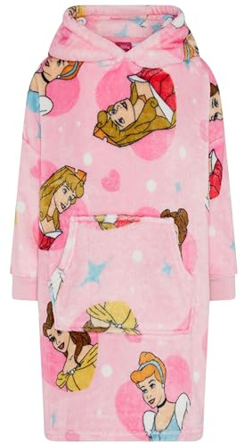 Disney Principessa - Felpa Oversize con Cappuccio in Pile e Tasca Gigante per Bambina