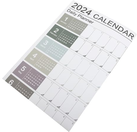 PLAFOPE Wandkalender Jahresplankalender Moosgrün Papierkalender Mit Klarer Drucktechnik Für Zuhause Büro Schule Terminplaner Und Agenda