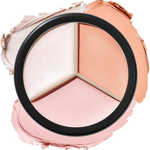 THESAEM Cover Perfection Triple Pot Concealer 05 Dark Up Beige – für helle bis sehr helle Hauttöne – Augenringe-Korrektor, Aufheller, Schimmer-Highlighter – Strahlende Haut für makelloses Finish