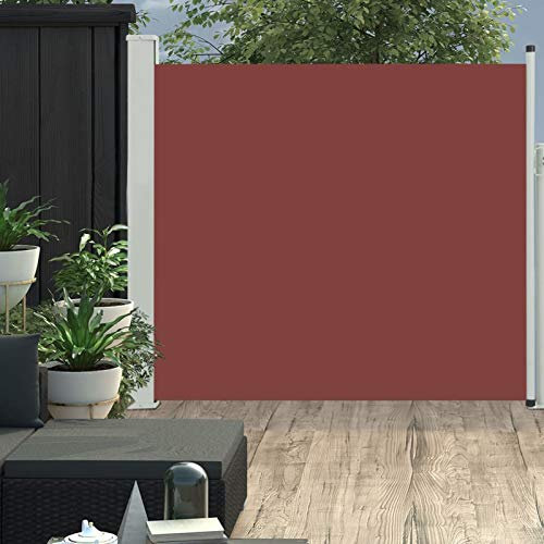 Juroupi Toldo Lateral retráctil de jardín marrón 170x300 cm Toldos Cortina Pergola Cortinas