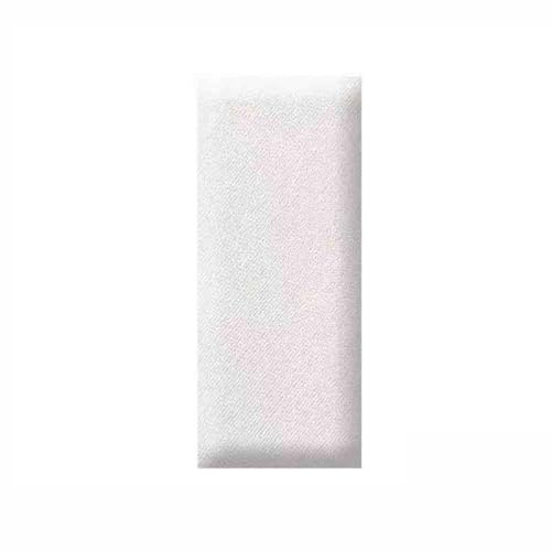Panneau Tete de Lit à Coller 3D Panneau Mural Rembourré, Panneaux Muraux Rembourrés Auto-adhésif, Coussin Mural Revetement Rectangulaire Isolation et Décoration Murale Lit(Milky White,30x30cm)