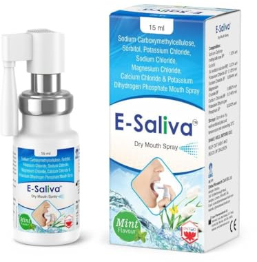E-Saliva Mint Dry Mouth Spray - Instant Dry Mouth Relief & Long-Lasting Hydration - Hydrating Formula with Long-Lasting Effect - Oral Hydration and Comfort - Refreshing Mint Flavor 15ml (Pack of 1)