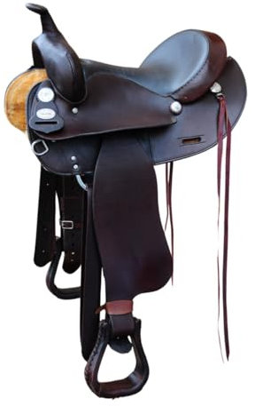 Amesbichler Reitsport Westernsattel Pecos von Crates Dunkelbraun 15 Zoll