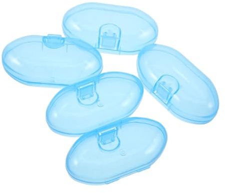 SUPVOX Scatola Porta Spazzolino Dito in Pp per Ragazzo Ragazza per Spazzolino da Denti Primi Dentini Confezione da 5, Custodia Compatta da Mettere in Borsa o Tasca