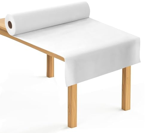 Anise Star Tischdeckenrolle 1x25m, Weiß, Party & Deko | Einweg Stoffähnlich, Vlies Meterware, Papiertischdecke Rolle, Flexibel Zuschneidbar, Platzsparend Für Bankettfeiern
