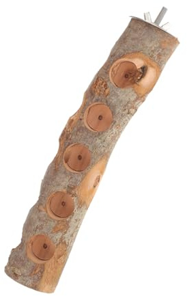 Toyvian Papageien Käfig aus Holz Einstellbarer Kauspielzeug für Wellensittiche Vogelzubehör für Käfige Fördert Koordination und Balance für Kleine