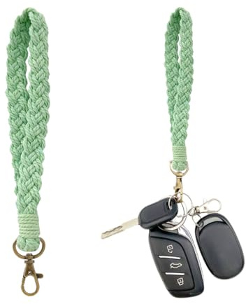 MUNZE Schlüsselband, Kurze Schlüsselband Schlüsselanhänger Damen, Lanyard Schlüsselkette Für Arbeitsausweise Türschlüssel Grüner