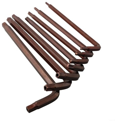 Gdfnmogo Juego de destornilladores de llave tipo L, 7 piezas de aleación de acero Y4-Y8 pentágono de 5 puntos con agujero y llaves Torx para bicicleta, muebles y reparación de automóviles, ergonómico