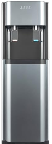 Lumicasaler 5 Gallon Water Dispenser Bottom Loading Water Dispensers with 2 Temperature Settings Handy Hot Cold Water Dispenser Safe Floor Standing Water Coolers for Home Office Use (Dark Gray)
