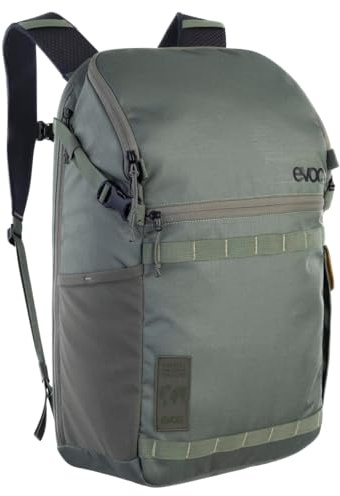 EVOC TRAVEL BACKPACK 22 Reiserucksack (Handgepäck Rucksack mit Top-Opening, Laptopfach mit seitlichem Zugriff, ergonomische Schulterträger, Organizer-Fächer, Seitenfächer, Volumen: 22 l)