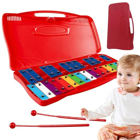 professionell, chromatisches Glockenspiel | Chromatisches Instrument Glockenspiel aus Metall für Kinder - Bunte Früherziehung Musikspielzeug für Thanksgiving, Urlaub, Neujahr, com