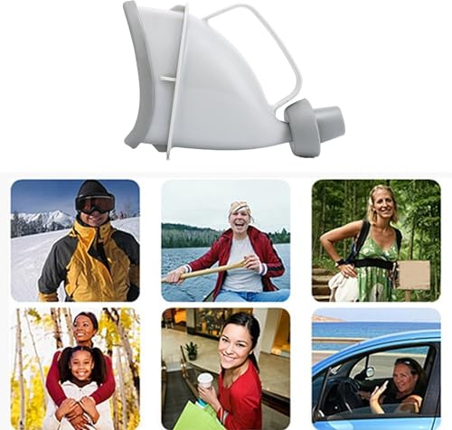AUNMAS Orinatoio Portatile per Viaggi e Campeggio, Materiale in Silicone e PP, Design Unisex con Funzioni di Facile Pulizia per Emergenze e Lunghi Spostamenti