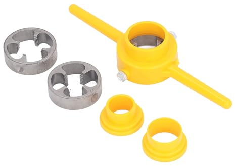 ERYUE PVC-Rohreinfädler, Langlebiges Gewindeschneider-Set für Sanitär-Set, NPT-Standard, Glatte Oberfläche, für Heimwerkerprojekte