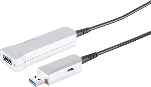 1aTTack.de Cavo di prolunga ottico USB-A USB 3.0 – Ibrido AOC – SuperSpeed ​​5 Gbit/s – Nero – 20 metri