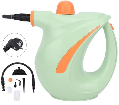 Marhynchus Pulitore a Vapore Portatile da 1200 W, Pressione Ad Alta Temperatura 221 ℉ 3,0 Bar con Serbatoio Dell'acqua da 700 Ml e 8 Accessori, per la Pulizia di Mobili per Auto e Cucina (Spina
