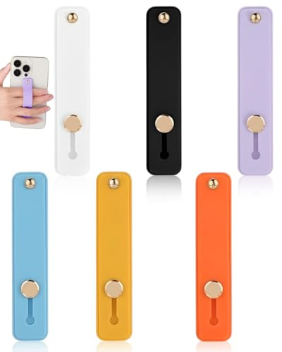MenYiYDS 6 pièces Téléphone Boucle Doigt Titulaire, accessoire téléphone, Support poignée téléphone Doigt Téléphone Portable Grip Support de téléphone Portable télescopique(6 Couleurs)