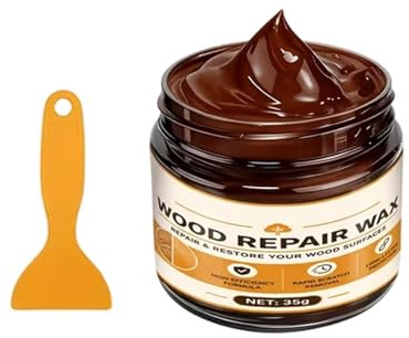 Holzkitt für Massivholzböden | 35 g anhaltende Reparaturpaste für Kratzer auf Möbeln – für die Restaurierung von Stühlen, Türen, Schränken, Schreibtischen und