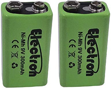 2 X Pila Batteria ricaricabile Ni-Mh 9V 300mAh 9 volt nimh accumulatore battery
