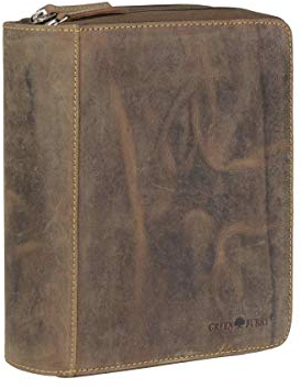 Greenburry Terminkalender A5 Leder braun Vintage DUO 2 Fächer