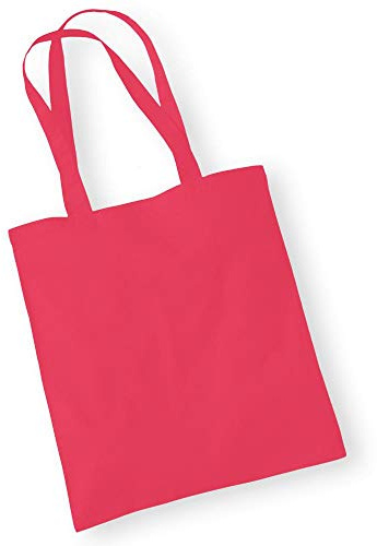 Westford Mill - Baumwoll-Tragetasche mit langen Henkeln / Raspberry Pink, One