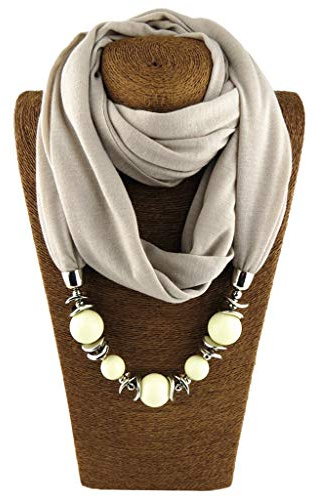 Baiyao Damen klassischer Stil Halskette Sash Schal mit Schmuck Anhänger Geschenk(Black Friday)