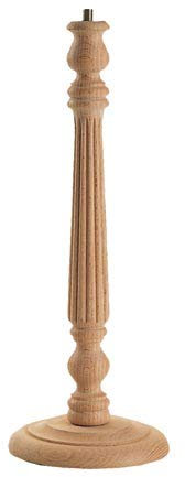 Torneria - Base per Lampada a Canna scanalata in Legno di faggio - 220 220 L - 400 x 150 mm Ø