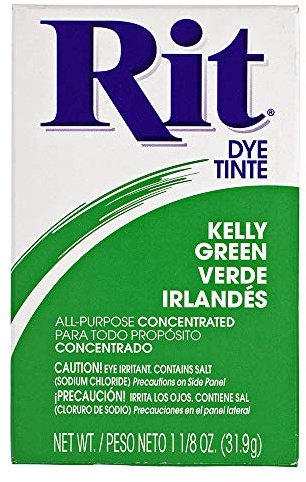 All Purpose Concentrated Rit Dye Powder Single Pack for Clothing, Décor, and Crafts – Kelly Green