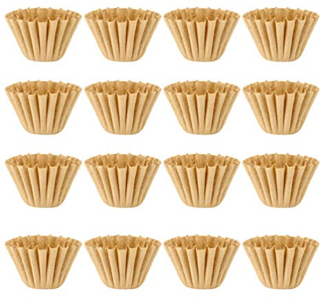 UPKOCH Kaffeefilterpapier 185, 50 Stück, Ungebleicht, Einwegkaffeefilter | Kuchenförmige Papierfilter für Handaufguss und Kaffeemengen von 1 bis 4 Tassen, für Haushalt, Café, Restaurant und Buffet