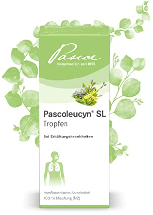 Pascoe Pascoleucyn, Tropfen, bei Erkältungskrankheiten, 50 ml | Homöopathisches Arzneimittel, flüssige Verdünnung zum Einnehmen, Packungsgröße 50 ml, Originalprodukt von Pascoe Naturmedizin