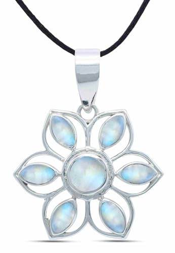 mantraroma Kettenanhänger 925 Silber MONGIRI mit Edelstein