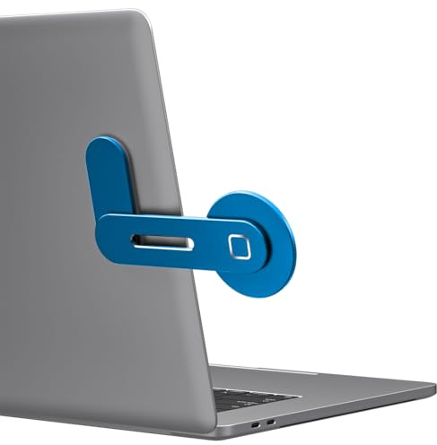 CloudValley Magnetische Laptop-Handyhalterung für iPhone 12 Serie, verstellbare Handy-Monitor-Seitenhalterung, schlanke, tragbare, Faltbare Computer-Erweiterungshalterung, Space Blue