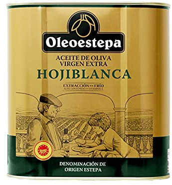 Oleoestepa Hojiblanca - Aceite de Oliva Virgen Extra 2,5 Litros – DOP Estepa – Extracción en Frío – Monovarietal Hojiblanca – Frutado verde con aromas a hierba, manzana y alcachofa