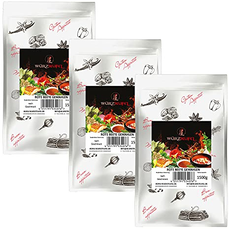 Rote Beete gemahlen Rote Bete Pulver aus Deutschland. 3 XL Beutel je 1500g (4,5 KG).