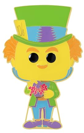 Funko Pop! Large Enamel Pin Disney Alice: Mad Hatter - Mad Hatter - Alice in Wonderland Spille Smaltate - Spilla da Collezione Carina - per gli Zaini & Borse - Idea Regalo - Movies Fans
