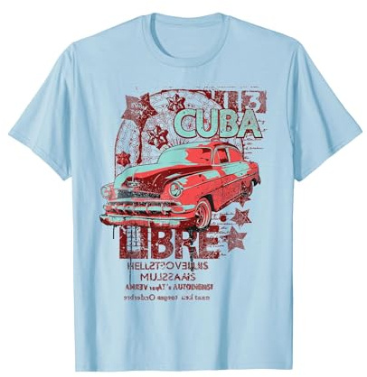 Cuba Palmen Rum Strand Havanna Auto Geschenk Libre Souvenir T-Shirt