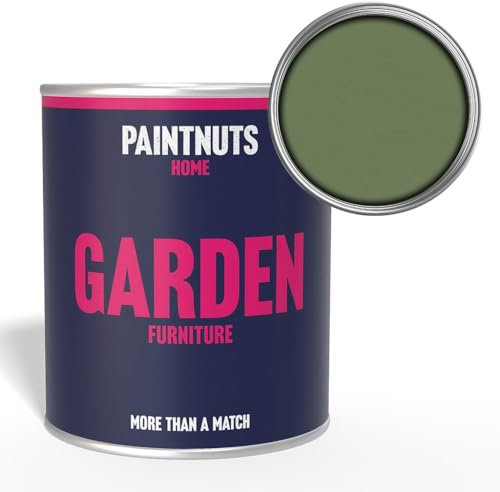 PaintNuts Garden Furniture Paint - RAL-6011 - RESEDA GREEN Satin 250ml Tin