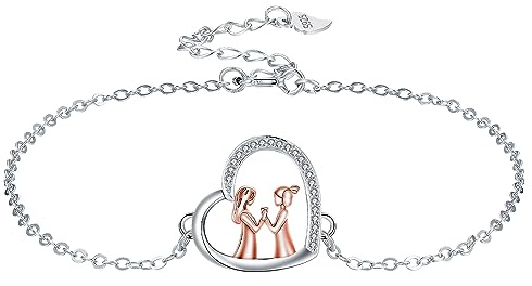 J.MUEN Damen Armbänder Silber 925, Geburtstag Muttertag Weihnachten Geschenk für Mama Ehefrau Freundin