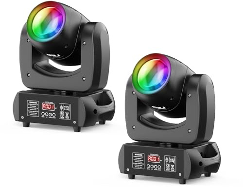2 unités 100W Lyre LED DMX DJ Lumières Rotatives Spot Beam 18 facettes Prisme Éclairage de scène