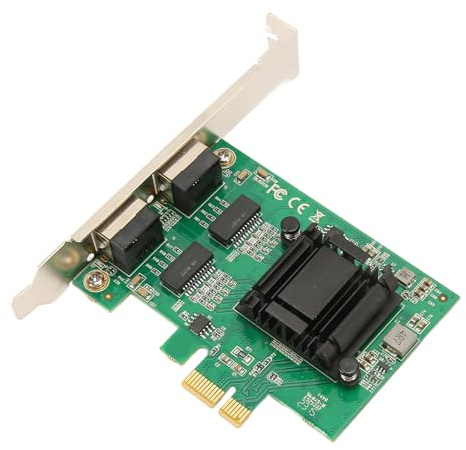 TXA108 82571 Tarjeta de Red Gigabit de 2 Puertos RJ45, Puerto Dual PCIe X1, Velocidad de Transferencia de 10 100 1000 Mbps, para PC de Escritorio con Alta Velocidad