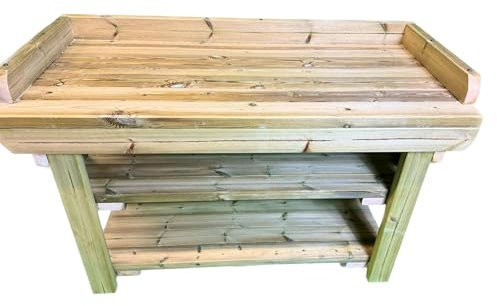 Wooden Garden Potting Table/Planter bench. Heavy duty Garden Work Table. (Single Shelf, 5FT - STANDARD)