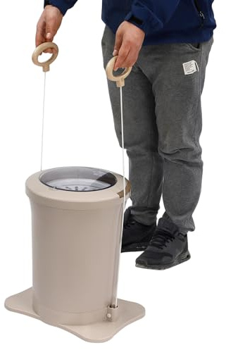 Manual Clothes Dehydrator Foot Pedal Laundry Dryer Compact Spin Dryer Non Electric Clothes Spinner Dryer 12L/ 3.17Gallon Large Capacity Foot Powered Dehydrator for Wet Clothes