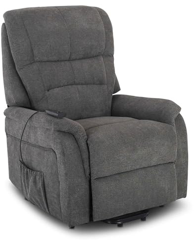 Raburg Janik Fernsehsessel, Mikrofaser, Aufstehhilfe, 1 Motor, Anthrazit